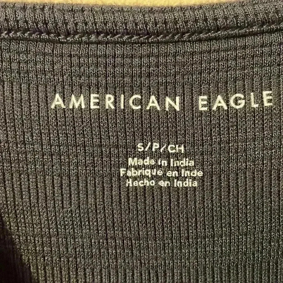 American Eagle Women’s Small Slate Blue Crop Top - Picture 3 of 6
